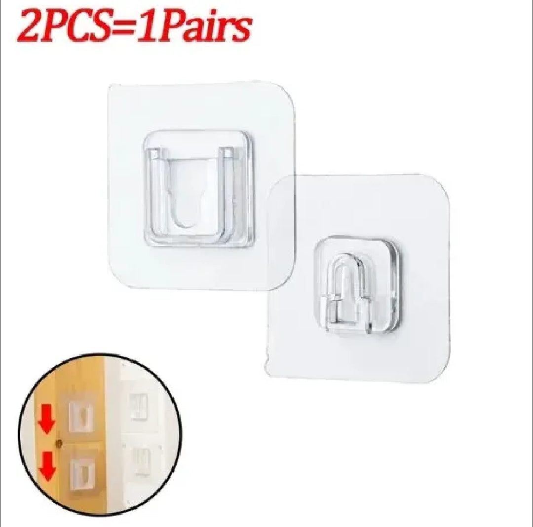 Premium Transparent Adhesive Wall Hook 5 pairs ( 10 PCs )