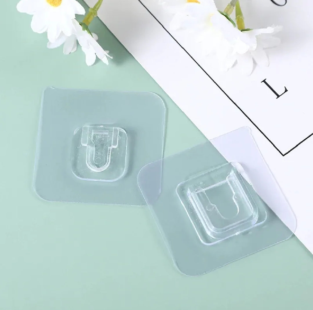 Premium Transparent Adhesive Wall Hook 5 pairs ( 10 PCs )