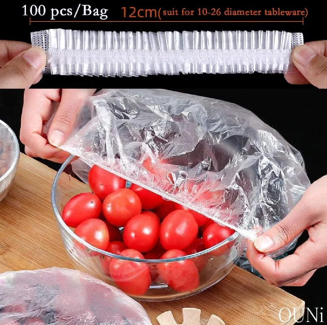Elastic Food Storage Covers (Set of 100)