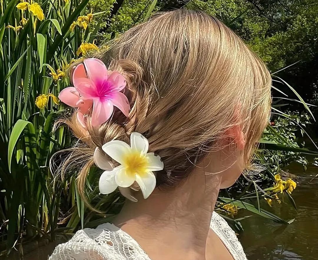 2PC Set Of Elegant Floral Hair Clips