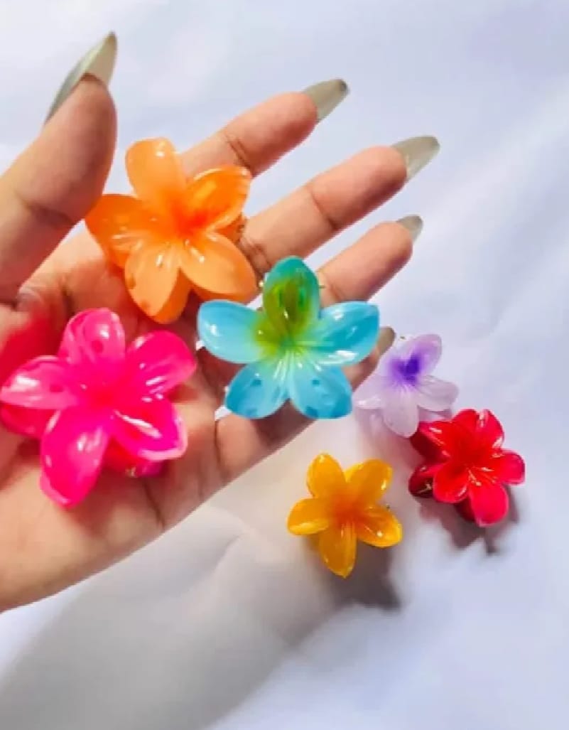 2PC Set Of Elegant Floral Hair Clips