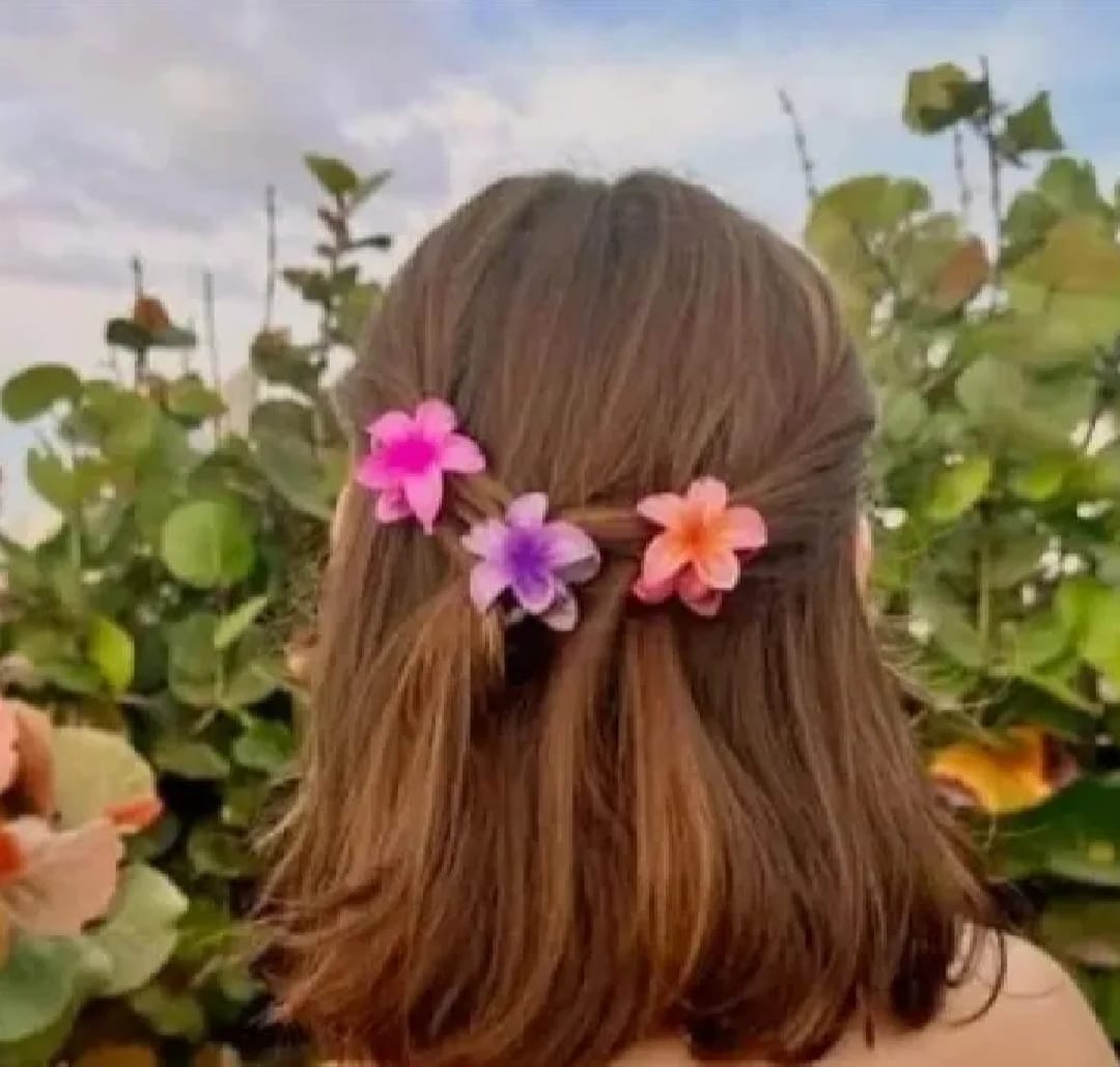 2PC Set Of Elegant Floral Hair Clips