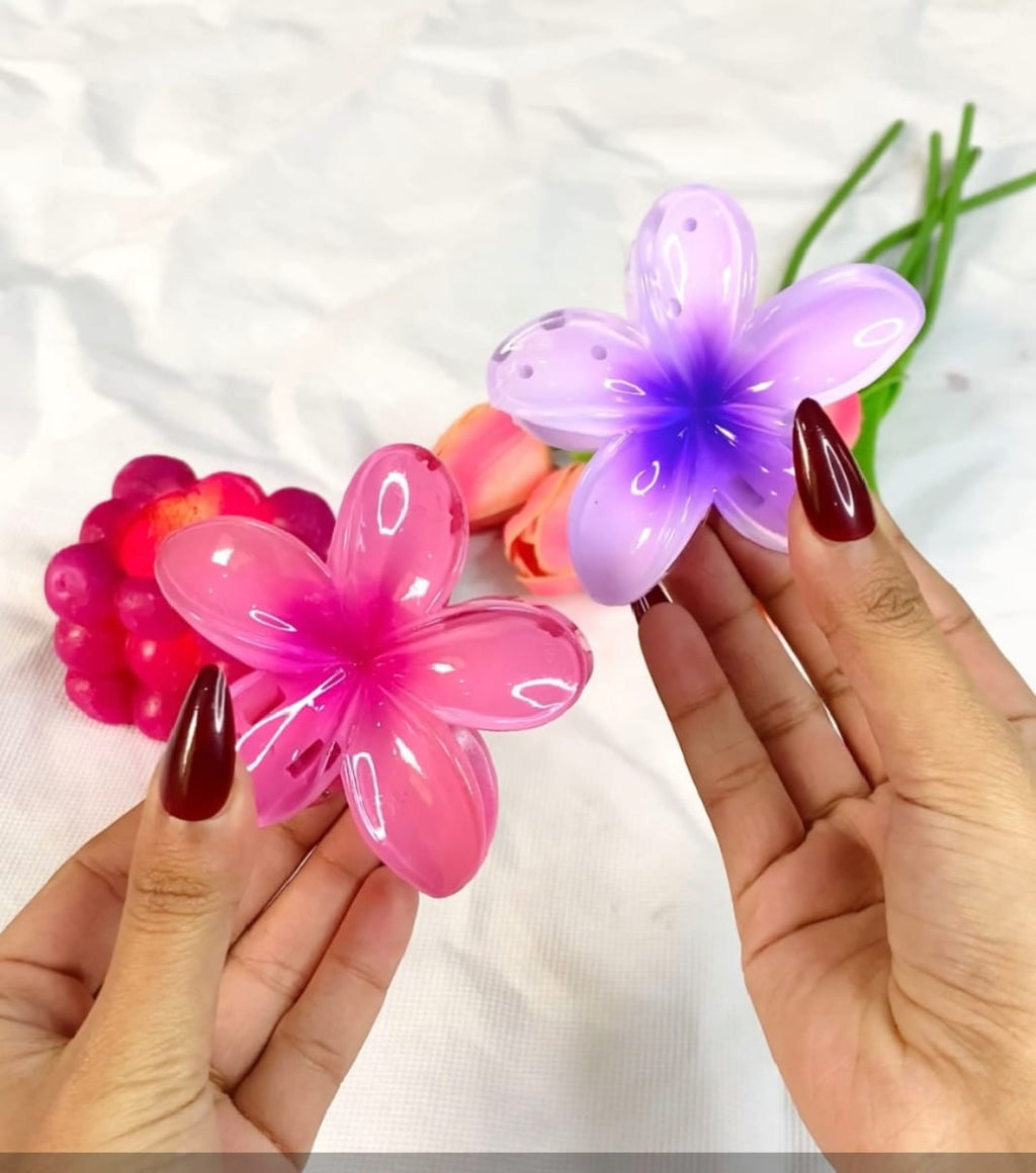 2PC Set Of Elegant Floral Hair Clips